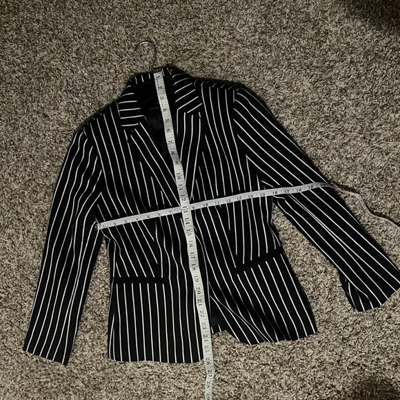 Banana Republic Striped Dark Blue and White Blazer Jacket - Picture 9 of 9